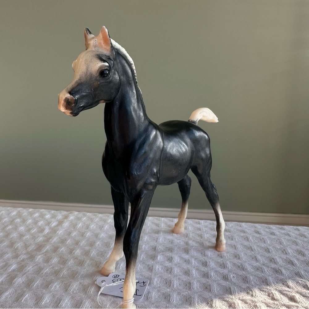 Vintage Breyer Family Arabian Foal “Doc” #203 Matte Charcoal (b)